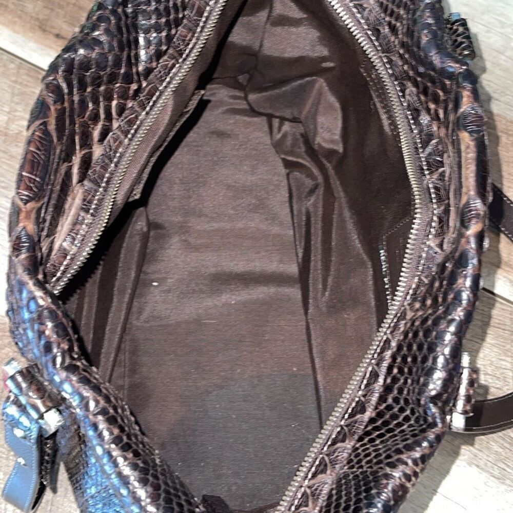 Alan Bilzerian Womans Embossed Real Python Leathe… - image 5